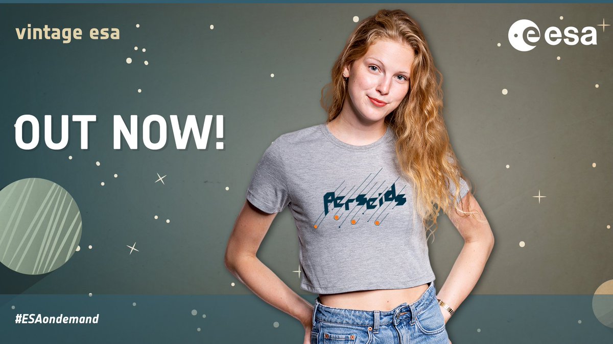 esa's tweet photo. #Perseids spotting tonight? Go meteor-watching in style* with these new Astronomical Events designs from #ESAonDemand** 👉 https://t.co/uSJ7lIAnFe
*you might also want to wrap up with a coat and/or sweater😉
**From today, free worldwide shipping for 4 days only! https://t.co/DfkBAtQdi6