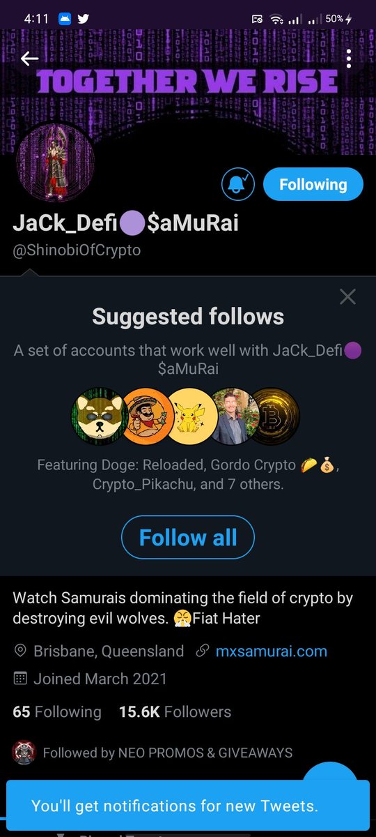 ArmadaArmand's tweet photo. @GiveAwayHost @ShinobiOfCrypto Done https://t.co/f9jcVvwJIS