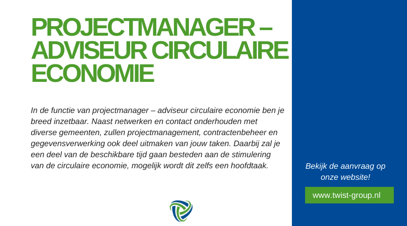 ❗Aanvraag: projectmanager – adviseur circulaire economie❗

Bekijk onze website voor de aanvraag ➡️ twist-group.nl/vacature/proje…

#consultancy #advies #interim #afval #milieu #duurzaam #waste #circulair #aanvraag #projectmanager #adviseur #circulaireeconomie #werving #selectie