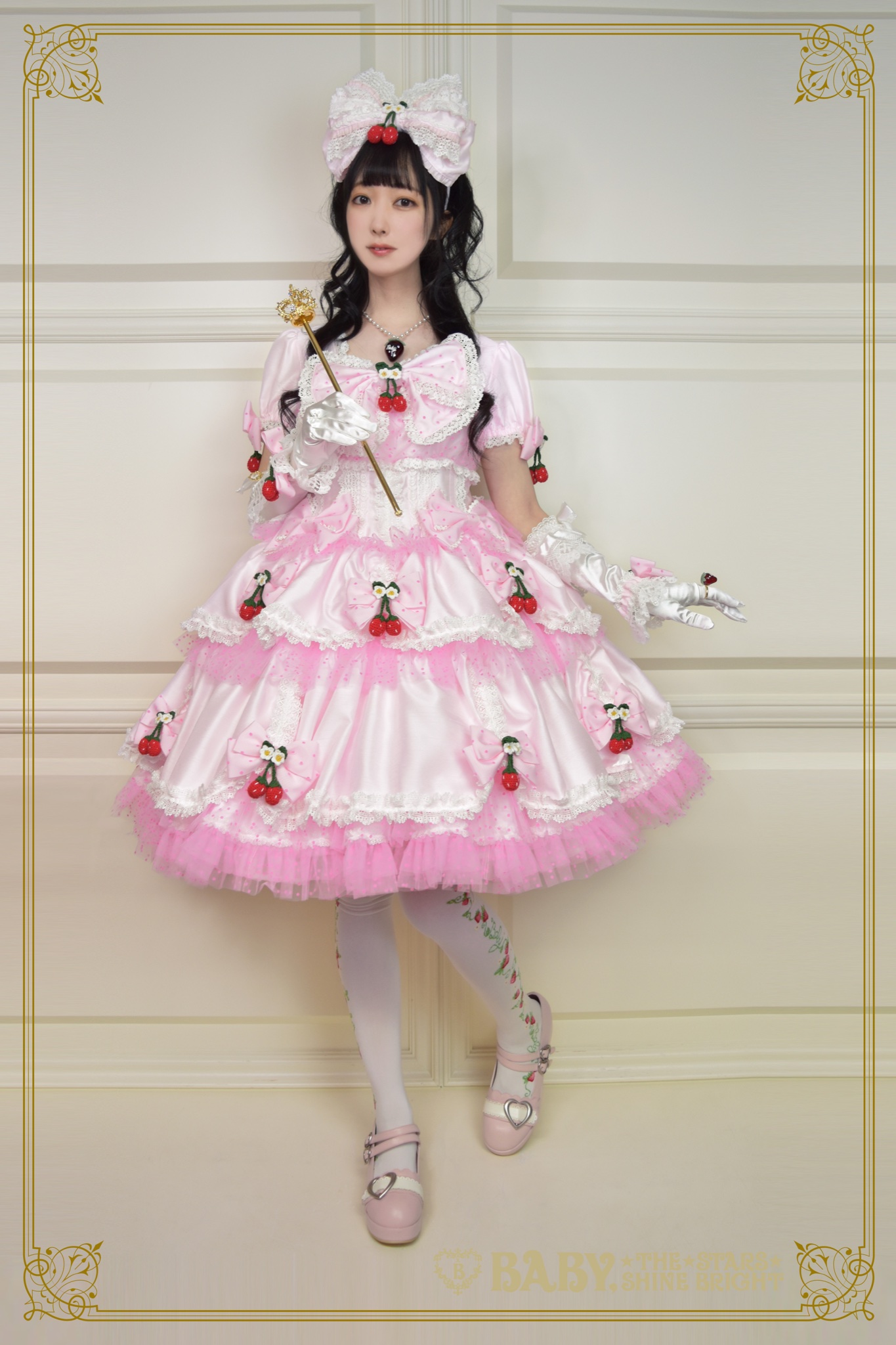 収納用品 - BABY Pearl Bouquet柄ワンピース、カチューシャset