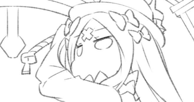 アビゲイルちゃんカキカキ 