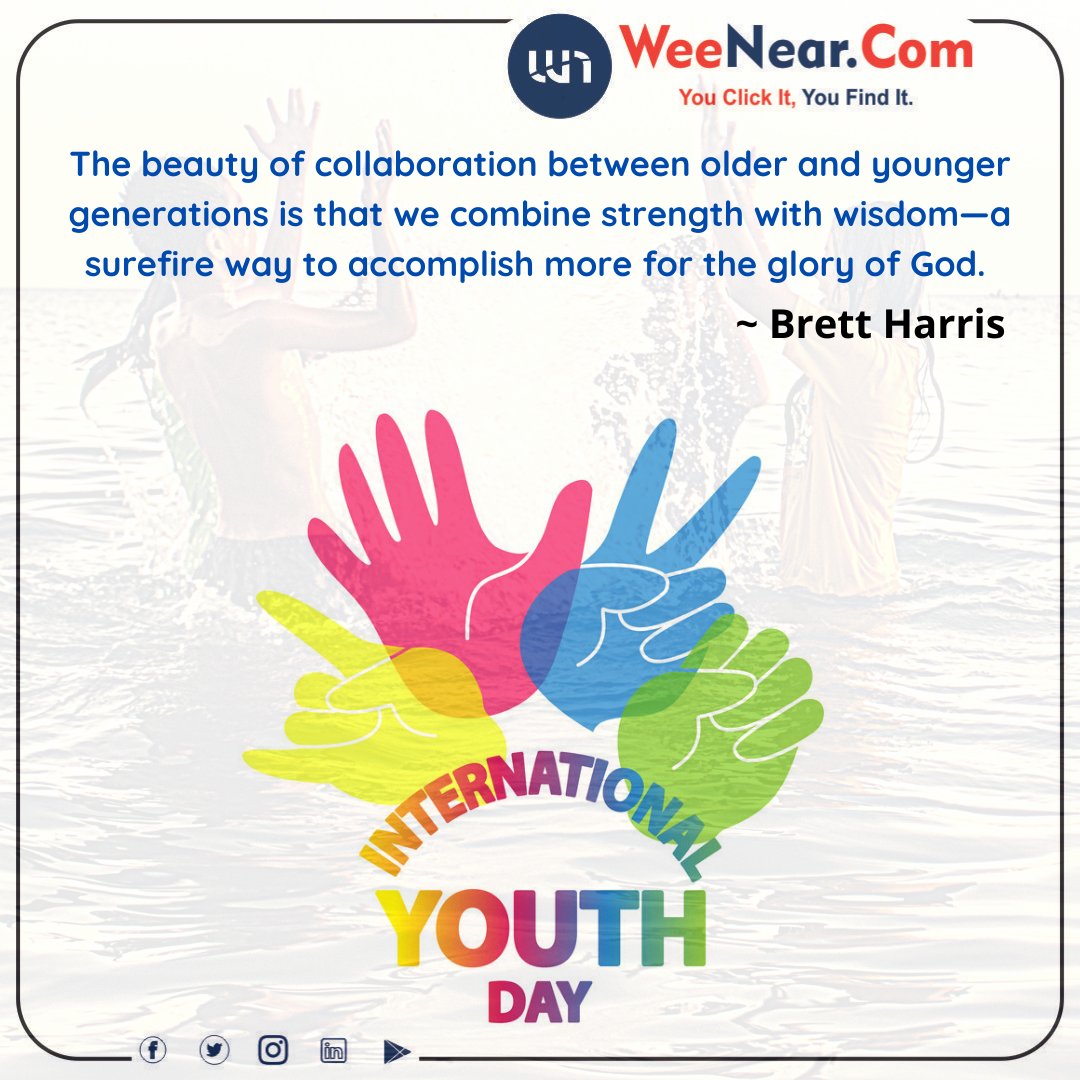 sapan2808's tweet photo. International Youth Day👧👦
#internationalyouthday
#weenear https://t.co/njV0uhZx7t