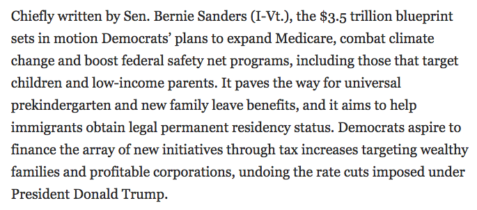 What has Bernie accomplished since becoming Budget Committee Chair 8 months ago? 

✅Passed $1.9T budget to reduce child poverty by 61%
✅Passed reconciliation bill to implement Rescue Plan 
✅Passed $3.5T budget to benefit the 99%, not the 1%

Three down, one to go. #NotMeUs