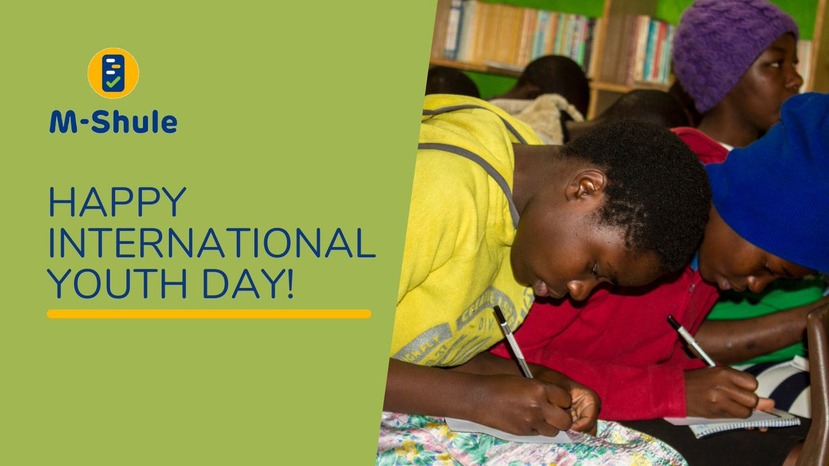 Happy #InternationalYouthDay!
We believe in #youth! If you would like support on your efforts to support #youth, visit our website at m-shule.com/index.html#abo… to learn what our M-Shule LEAD Toolkit can do for you and your organization! 
#TogetherWeLearn #TogetherWeSucceed