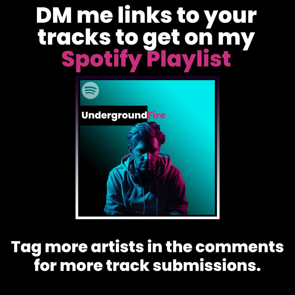 Noisy_Sauce's tweet photo. 1 tag = 1 song submission
5 tags = 2 songs
12 tags = 3 songs
20 tags = 4 songs

Make sure you drop those links in my DMs

#spotifyplaylist #spotify #spotifyplaylist #playlist #playlistsubmission #undergroundartist #underground #undergroundfire #curator #musicplaylist #noisysauce https://t.co/puTy9pbbST