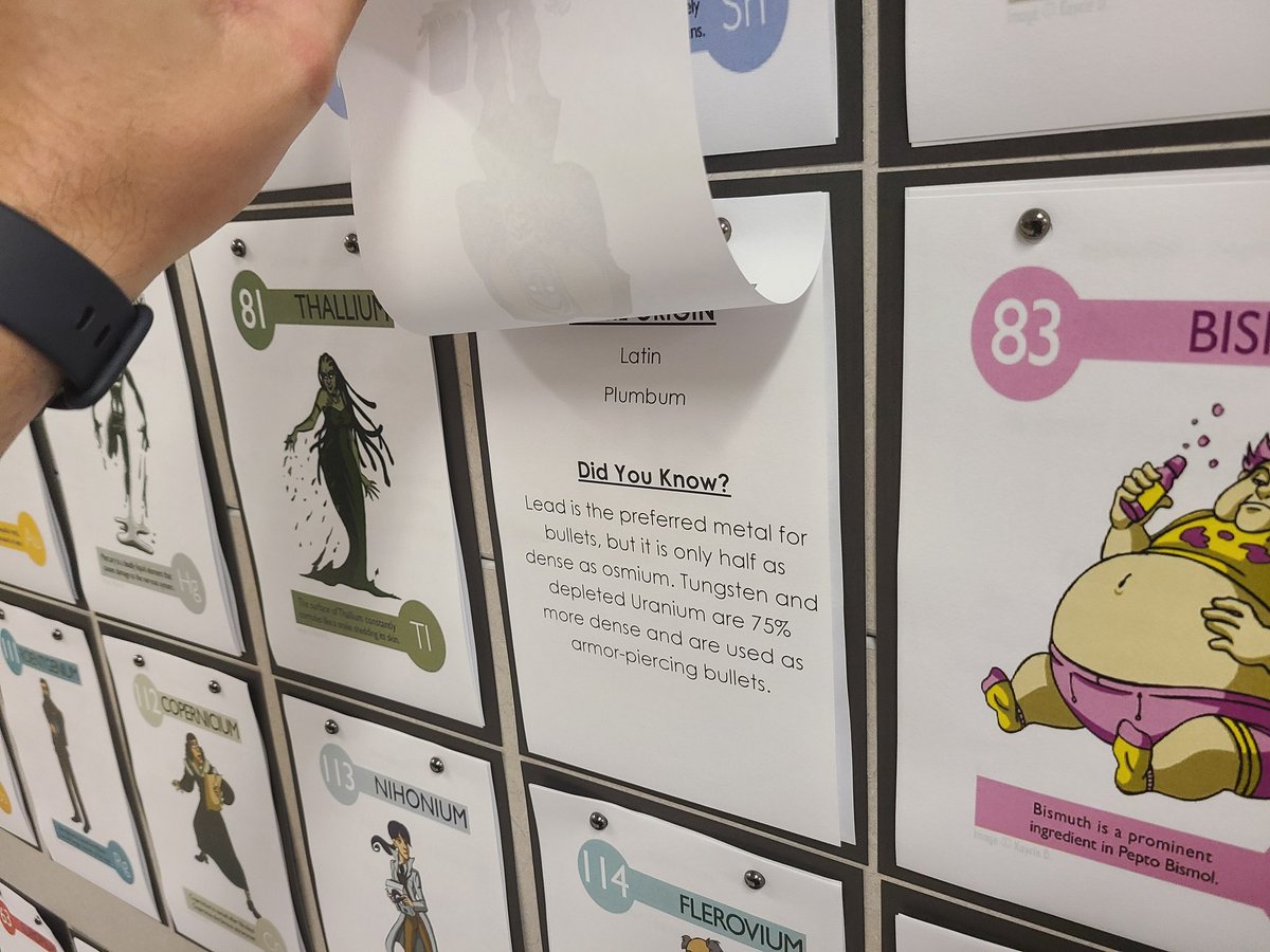 VHS_Scientist's tweet image. Completed putting up my giant periodic table!! #Chemistry #StartingStrong #ItsBeautiful Interactive and Informational!