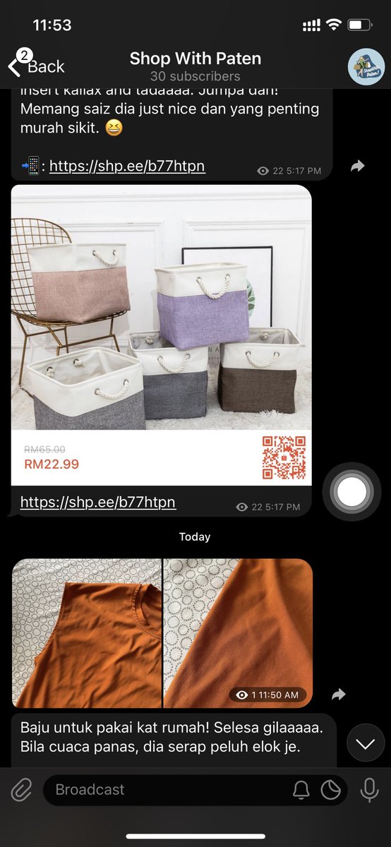 patenrazali's tweet photo. Nak tengok racun Shopee yang best-best boleh jemput follow telegram channel aku. Kat sini aku share segala benda yang aku beli, complete gambor apa semua.

Follow here: https://t.co/f1dAUblEnA https://t.co/dWnoh7lI47
