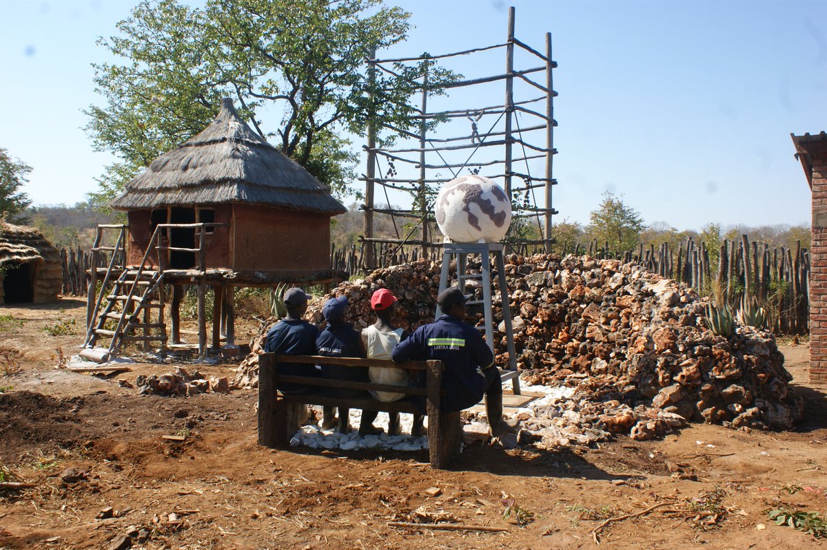 TakuMutepfa's tweet photo. The village #moon model will stand on display asa symbol of our dreams &aspirations. #Rozvimoon #stargazers #sustainable #ruraltourism #responsibletravel #victoriafalls #Hwange #Zimbabwe @Space_Station @flyethiopian @JCreatureTravel @GreenGirlAfrica @planreadygo @discoverwtravel https://t.co/2DQIVIiKGu