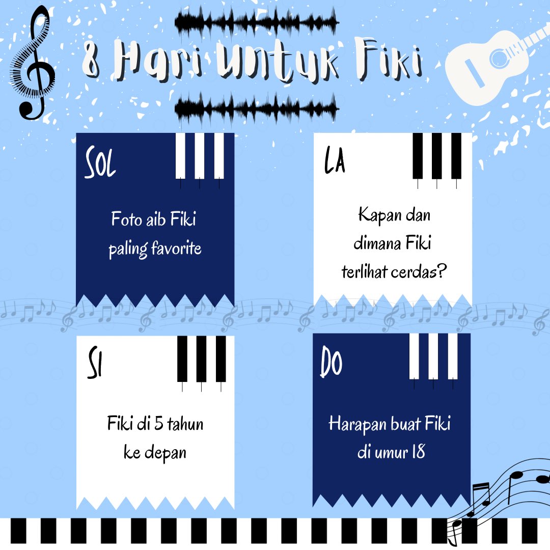 fikituts's tweet photo. Pengingat‼️ Day 8, Do🎶

Do = Apa harapan kamu untuk Fiki di umur 18 ini?

Dijawab di quote tweet ya bestie don't porget hashtag nyah #8HariUntukFiki #18thFikiUN1TY #FromFikihitsToFiki #UN1TY https://t.co/1zR1FLjnzB