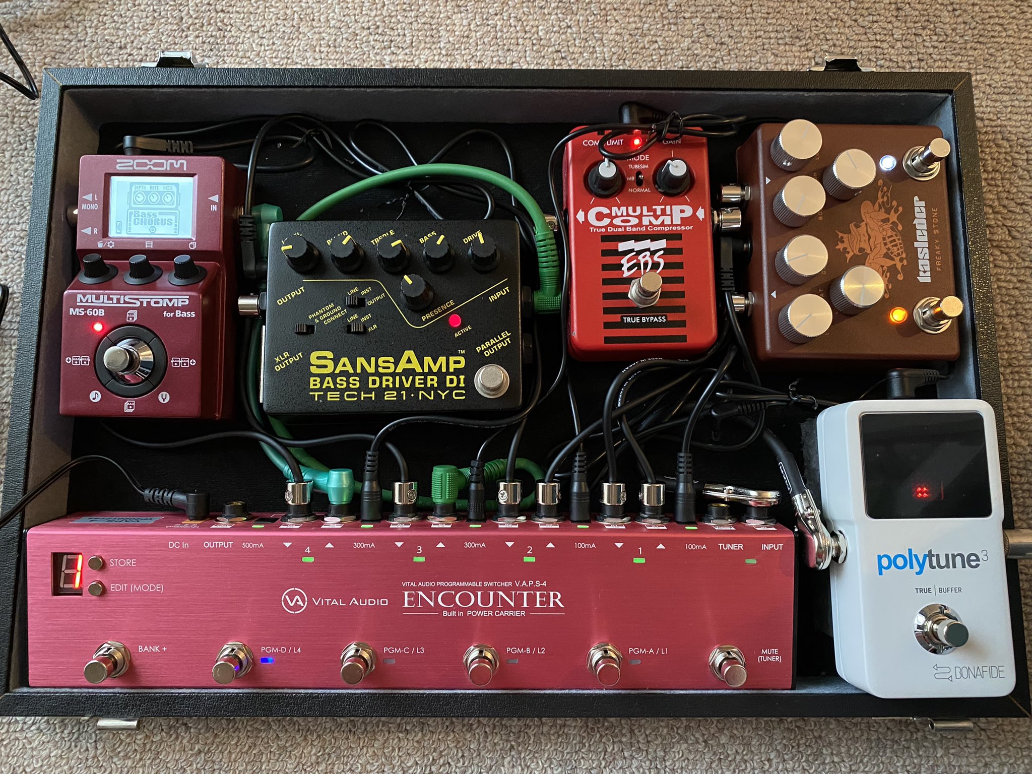 ベースエフェクターボードセット ベース用エフェクターボードセット パワーサプライ付き(バラ売り