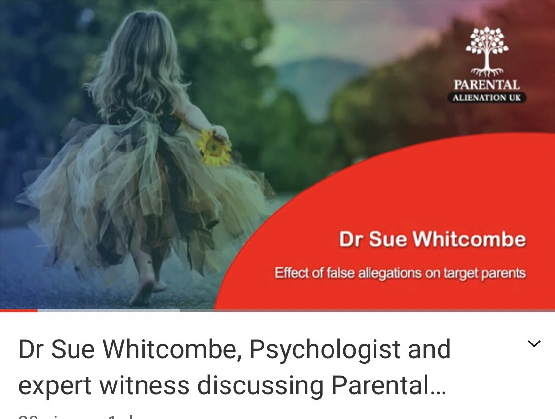 PAlienationuk's tweet photo. False allegations wreck lives, wreck reputations and wreck the relationship children have with a safe parent.That is criminal 👇

Dr Sue Whitcombe, Psychologist and expert witness discussing Parental Al... https://t.co/BuQB6VnJ4i via @YouTube https://t.co/rdRLpwZnd2