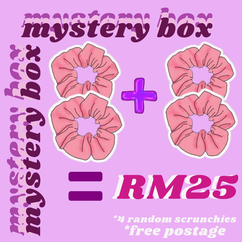 eekat_my's tweet photo. hello eèkatsister! 🤗
eekat are now launching a mystery box that will never fail to surprise your loved ones! 🥳we are offering the best price to own our scrunchies! 🤩this is the best time for you to grab this special offer for yourself, bestie, mom, significant other!💜 https://t.co/wBrFceto2m