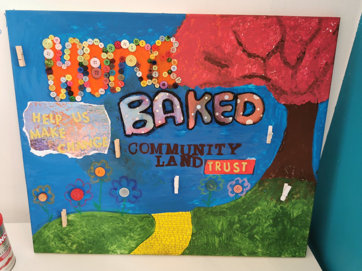 Check out this beautiful painting our very own Toni did for <a href="/homebakedclt/">Homebaked Community Land Trust</a>

Day 2 of the Social Action Project today.

If you can donate saplings or plants, please drop some down to the Homebaked pocket garden or bakery today 🙏😊