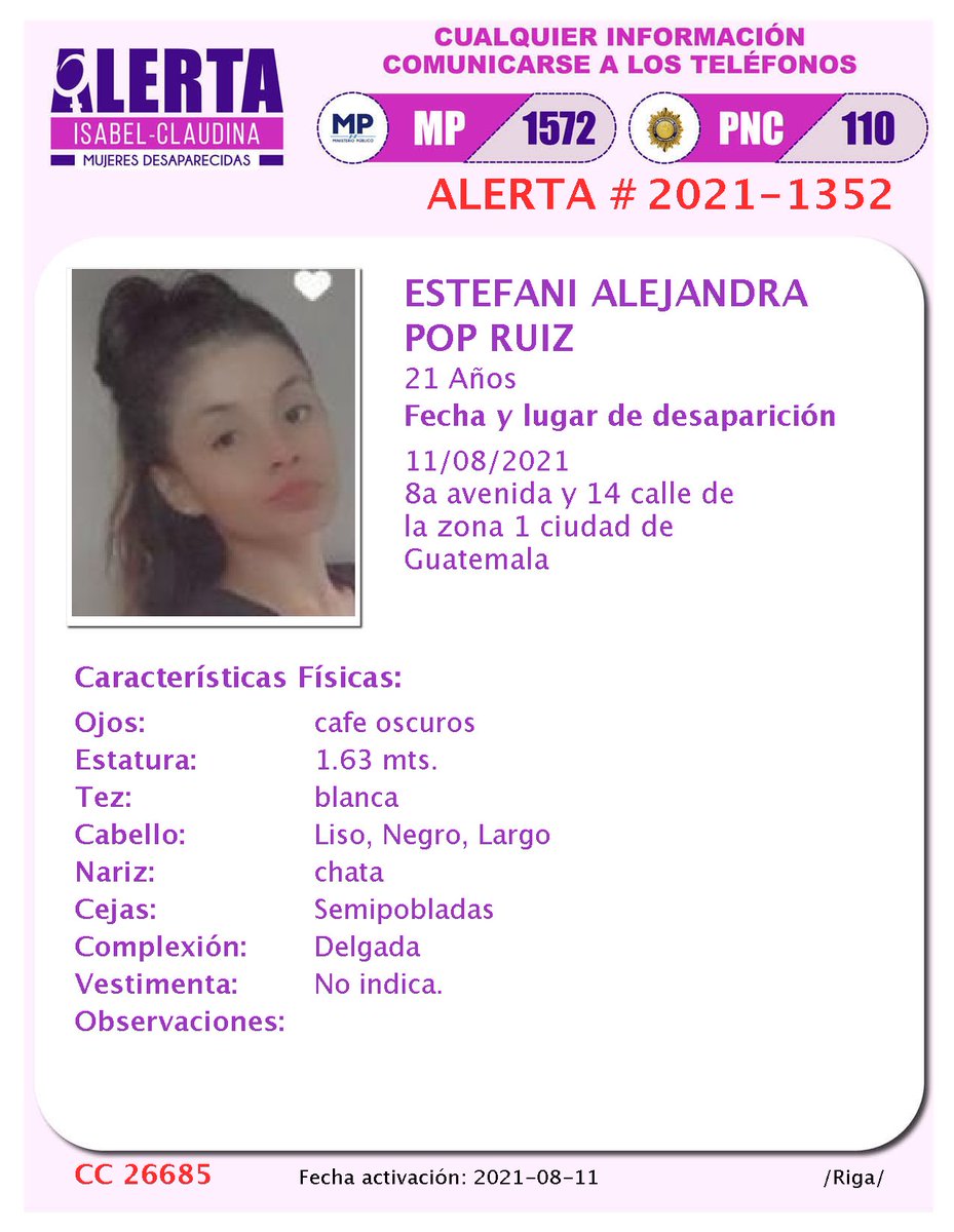 Alerta Isabel Claudina 🇬🇹 tweet media
