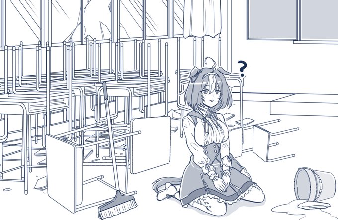 絶望的に掃除がへたくそなメイショウドトウ。
#ウマ娘 