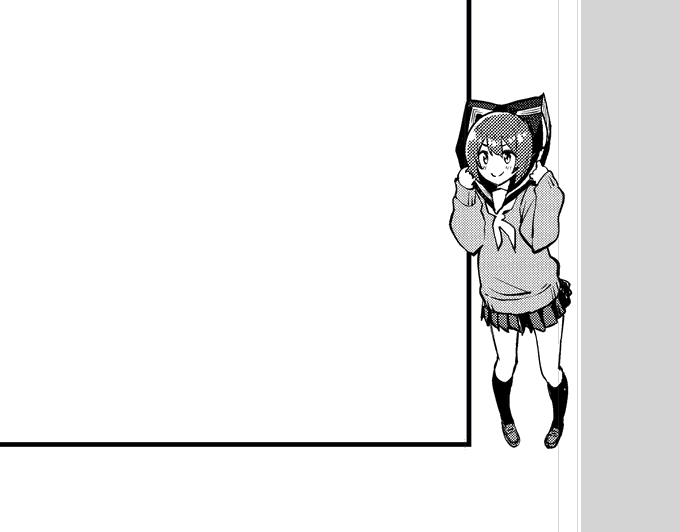 放送中、セーラーの襟立ての話になって原稿の隅に描いた落書き 