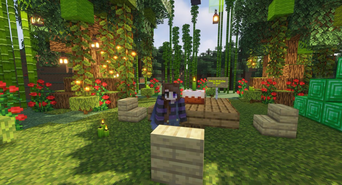 AdriLWonderland's tweet photo. Alright, I wanted to do something special for @Dream to wish him a happy birthday, so I made a little birthday area for him on the SMP I'm in. Happy Birthday Dream! I hope you have an amazing day full of joy and love <3 https://t.co/n9eqWw2qmM