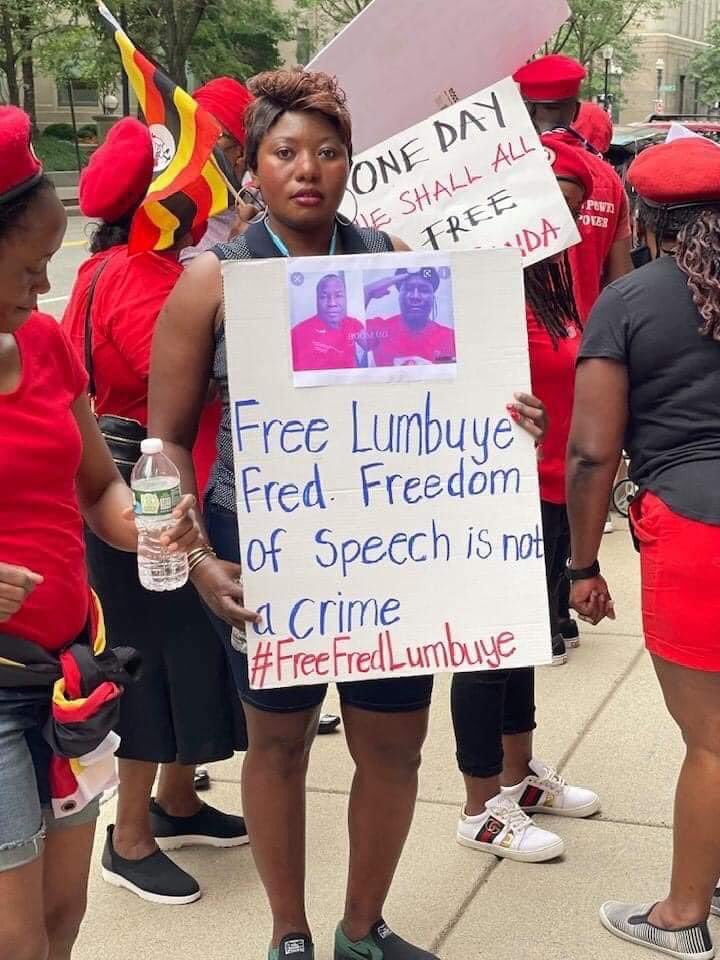 FreedomIsComin5's tweet photo. Thank you team USA. We shall not relent. We shall not stop demanding for the freedom of our brother, political prisoners and Ugandans at large. 
@HillaryTaylorVI JK and 
@KabuyeUsa 
#FreeFredKajjubiLumbuye #freeFredLumbuye #freeFredLumbuyeAndAllPoliticalPrisoners @LumbuyeFredk https://t.co/kQl54qIUXu