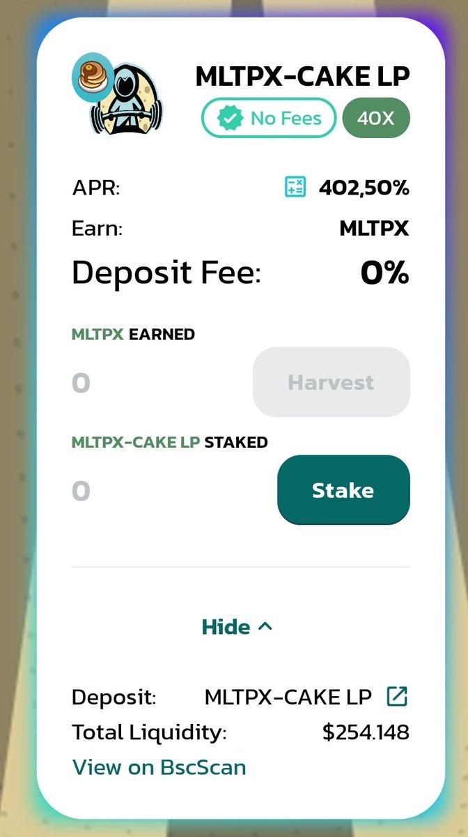 roy_noom's tweet photo. $MLTPX - $CAKE #APR + 400% 🏋🏋

#MoonLift #DEX and #Farms are up and running ✅

https://t.co/3l03h7d57c

#MoonLiftProtocol #PancakeSwap #Uniswap #Waultfinance #SafeMoon #Moonshot #MLTPX $SFM $WEX #CAKE #BSC #BSCgem #BSCNews #BinanceSmartChain #Polygon https://t.co/peAP2KADq6