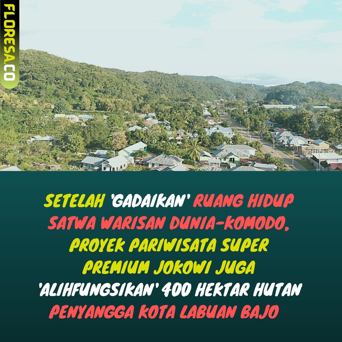 floresadotco's tweet photo. Selain skema penghapusan hutan menjadi “kawasan bukan hutan” &amp; izin usaha pemanfaatan jasa lingkungan wisata alam (IUPSWA), jg memperlihatkan skema PMA juga skema PMDA di atas lahan 
 400 ha, penyangga kota Labuan Bajo.
Baca: https://t.co/hUT7I5UB0C https://t.co/E2gwA7DcRg