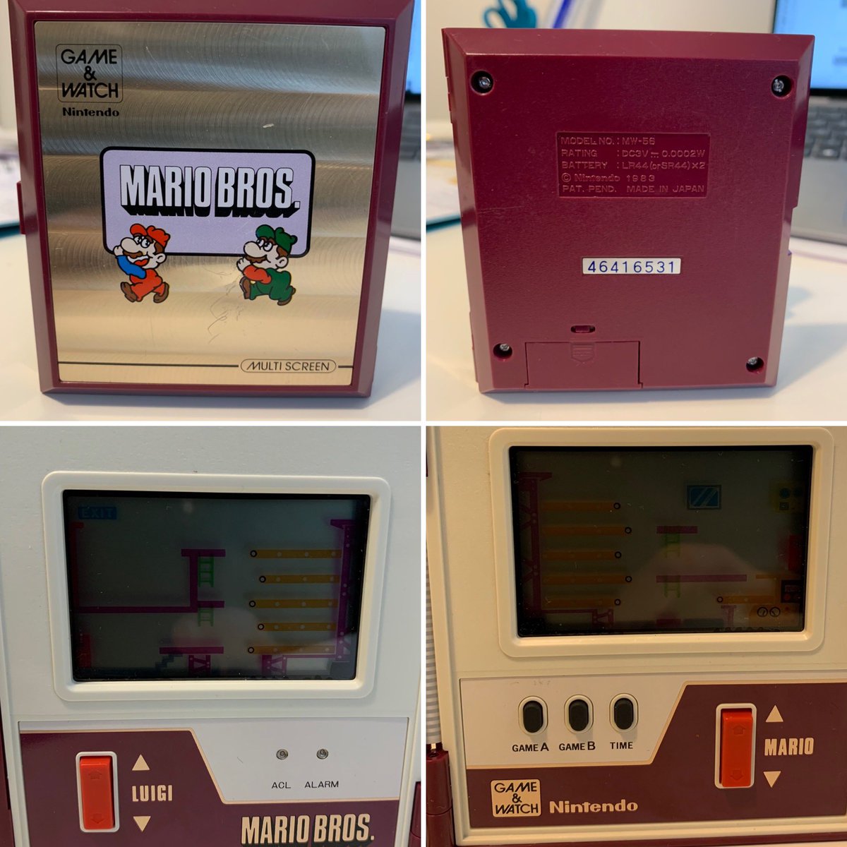 lazy_jason's tweet photo. Very happy with this £40 ebay pickup. Apart from a few scratches on the front this Mario Bros game & watch is mint. Considering the prices people are paying atm this is a bargain to help with my collection. #Nintendo #NintendoGameAndWatch https://t.co/bE5QsJNFz8