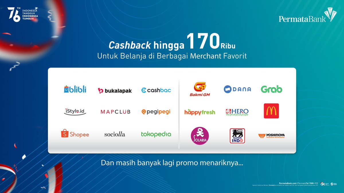 Kalo aku sih ngincer periode promo yg ini. PermataBank Syariah. PermataMasa Depan iB Merdeka.
Penawaran 3 paket hadiah dgn tambahan hadiah berupa e-Vouchers Rp50 ribu &amp; kelipatannya + MUG utk 100 rekening pertama"14-18 Aug 2021 #SemangatTangguh17an #PermataBank <a href="/PermataBank/">Permata Bank</a>