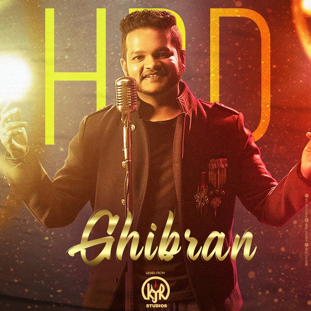 kjr_studios's tweet photo. Happy birthday dear @GhibranOfficial 😊 Thank you for the wonderful music you gave us in #Aramm &amp; #KaPaeRanasingam 🎶 We can't wait for the music of #Rubam 💫 https://t.co/5FkAegTjjG