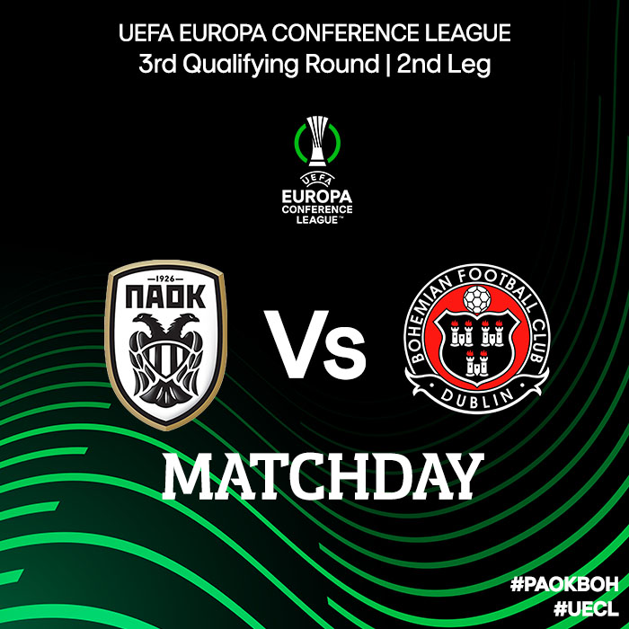 PAOK_FC's tweet photo. #Matchday #PAOKBOH
@europacnfleague #3rdQualifyingRound #2ndLeg
⚽️ Vs @bfcdublin
🏟️ Toumba Stadium
⌚️ 20:00
📺🌎#PAOKTV - https://t.co/UUzXL7uSSI
🇬🇷 🇨🇾 - #OpenTV
📱📸 PAOK FC New Media https://t.co/rYvKCKTB2i