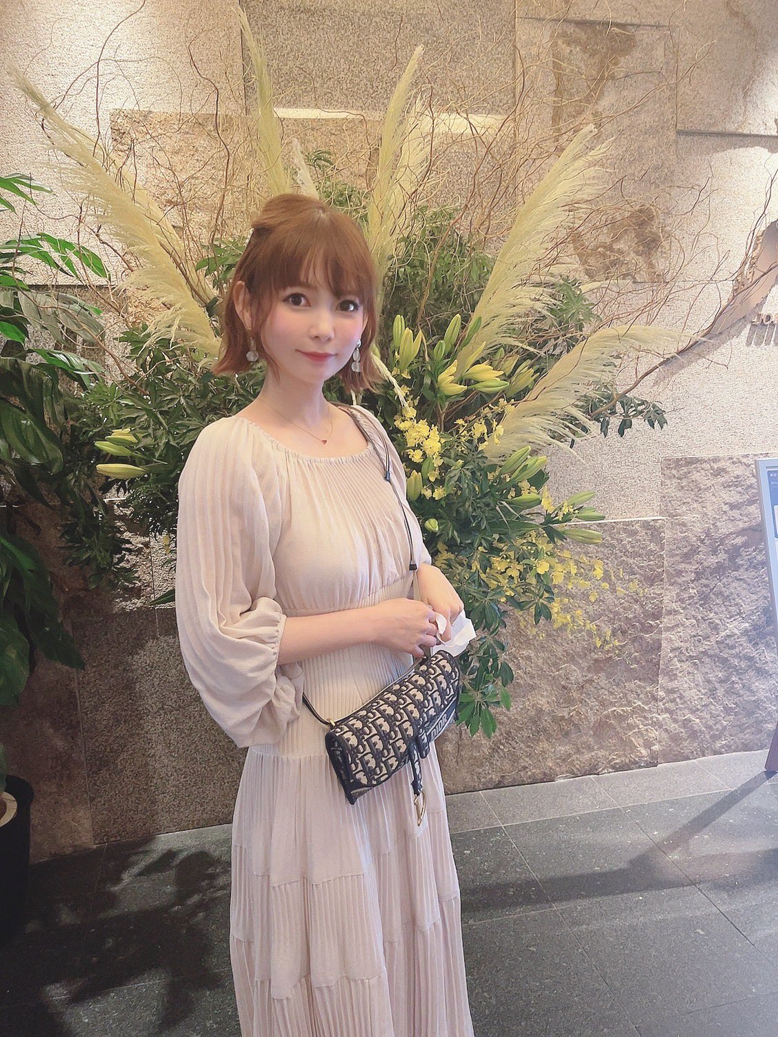 ✨中川翔子さん着用✨Sov. ボタニカルフラワー ロングワンピース S ピンク FDF1GJAacAEj2zh.jpg