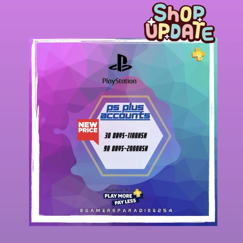 GamrParadise254's tweet photo. The Flash Sale is officially over…
🔥To those who got the first PS Plus accout flash sale price
We will still provide the cheapest Ps Plus options
The new Ps Plus account Prices are as follows👇🏾
Dm to purchase your PS Plus accounts today
Or whatsapp 0748388996
#pspluskenya https://t.co/K3RIqi5TsO