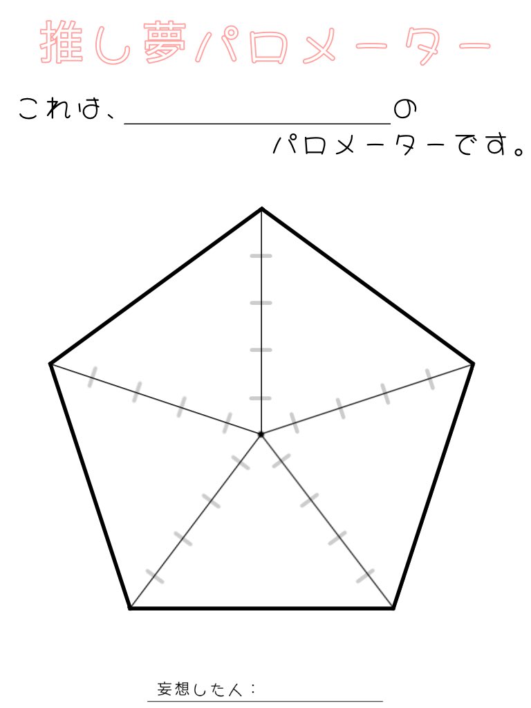 某番組見たら触発されたのでよかったらどうぞ。

下のスロットで項目入れてぜひみんなにやってみてほしい!
3枚目じゃんじゃん使ってね(血眼

https://t.co/JhPqMpPrg7 