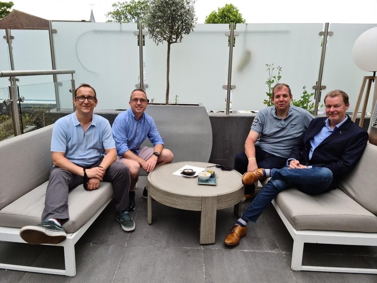 flydocs's tweet image. What does #lifeatflydocs look like?

This recent get together marked the first in-person meeting in two years!

Lee, Steve, Luis and Andy (left-right) all thoroughly enjoyed their well overdue gathering.

#flydocsfamily #AvGeek #AvGeeks #Aviation #DigitalInnovation