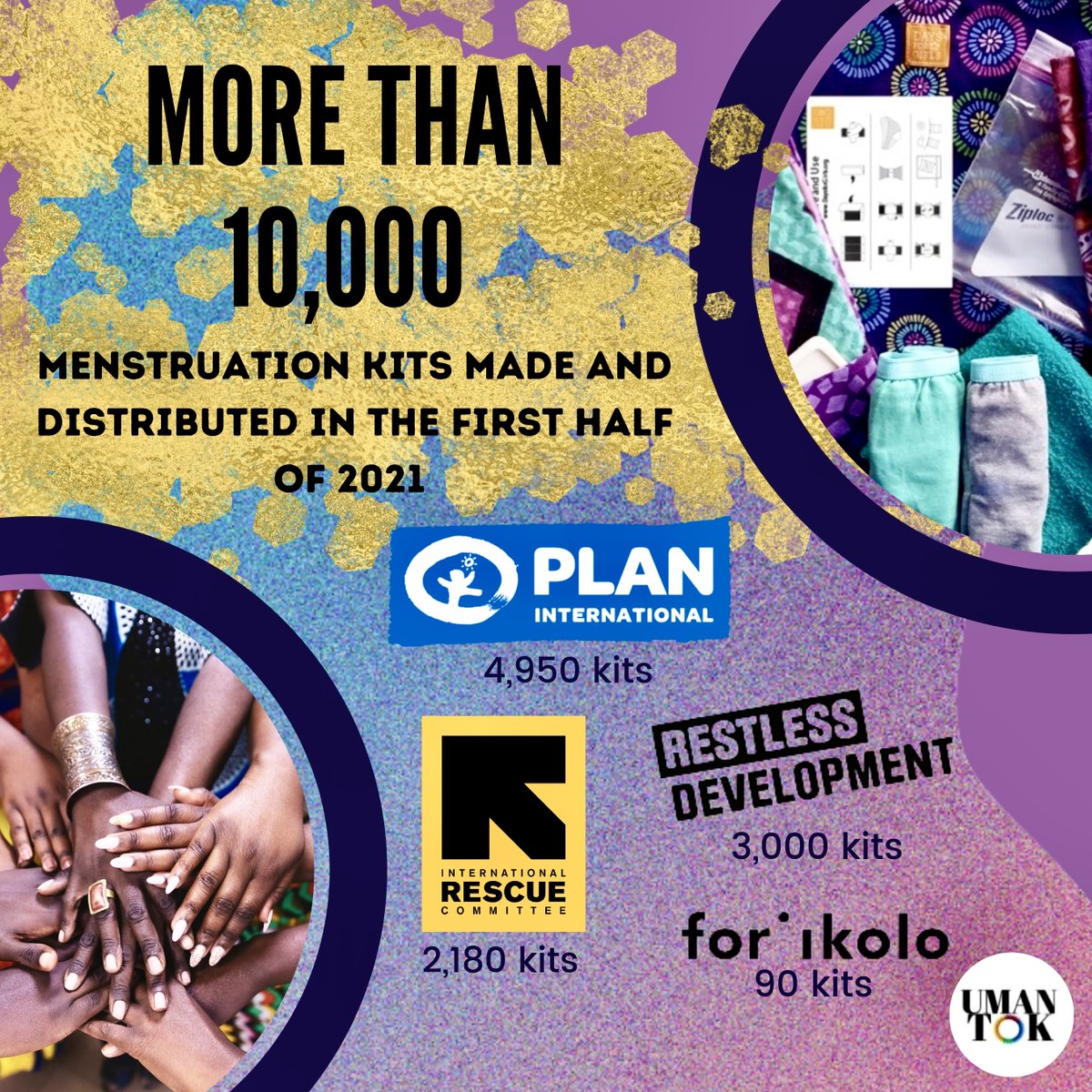 Congrats to our <a href="/UmanTokSL/">Uman Tok Sierra Leone</a> team - who have made and distributed over 10,000 kits to ensure #girls have the resources they need to stay in #school during #menstruation. 

#reproductivehealth #PlanInternational #daysforgirls #RestlessDevelopment #menstrualcycle #forikolo