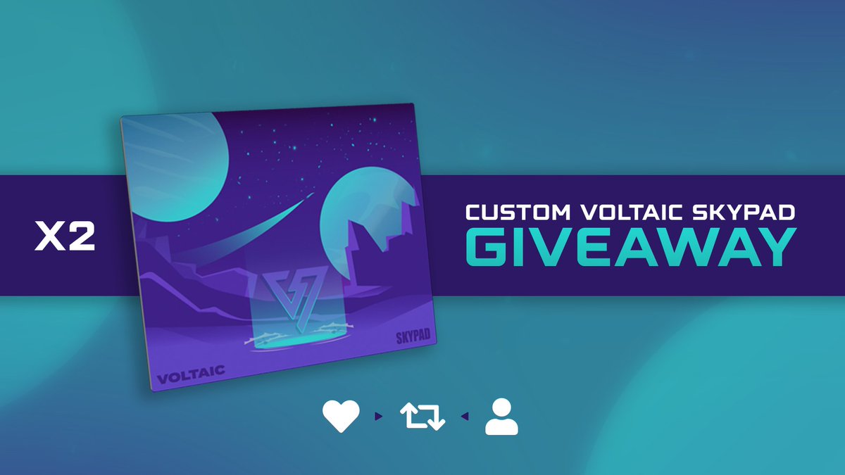 VoltaicAim's tweet photo. Voltaic x SkyPAD Giveaway! 🎁

We're giving away x2 Voltaic Skypads!

To Enter:
1️⃣ Follow @VoltaicHQ &amp; @SkyPADGaming
2️⃣ Like this tweet
3️⃣ Retweet this tweet

Winners will be announced August 15, 2021 https://t.co/tGzxy6mxDg