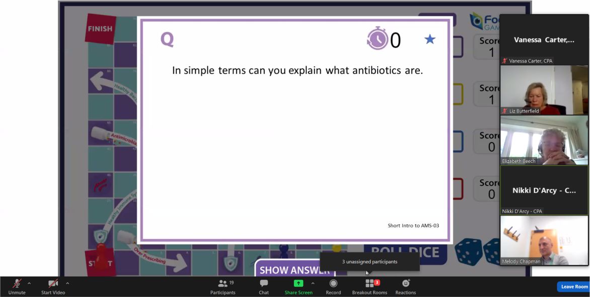 CW_Pharmacists's tweet photo. "In simple terms can you explain what #antibiotics are?"

Often this is a complex term to sum up in an understandable way. The #CwPAMS #AMSgame is generating some deep thinking from players in today's online game! To learn more, visit: https://t.co/kNsTmwEoxg

#AMR https://t.co/JUEesB6a5q