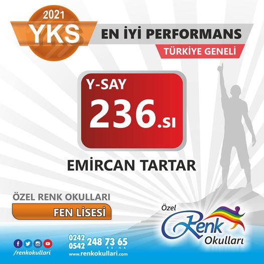 renkokullari's tweet photo. Emircan Tartar ve diğer tüm öğrencilerimiz hazırlık sürecinde onlarca şey başardılar ve mesafe kat ettiler. Biz bu yolu ve yoldaki tüm deneyimleri kazanım olarak görüyor, öğrencilerimizi ve emeği geçen öğretmenlerimizi tebrik ediyoruz.

#yks2021 #tercih2021 #antalya https://t.co/2IGDP8SRSc