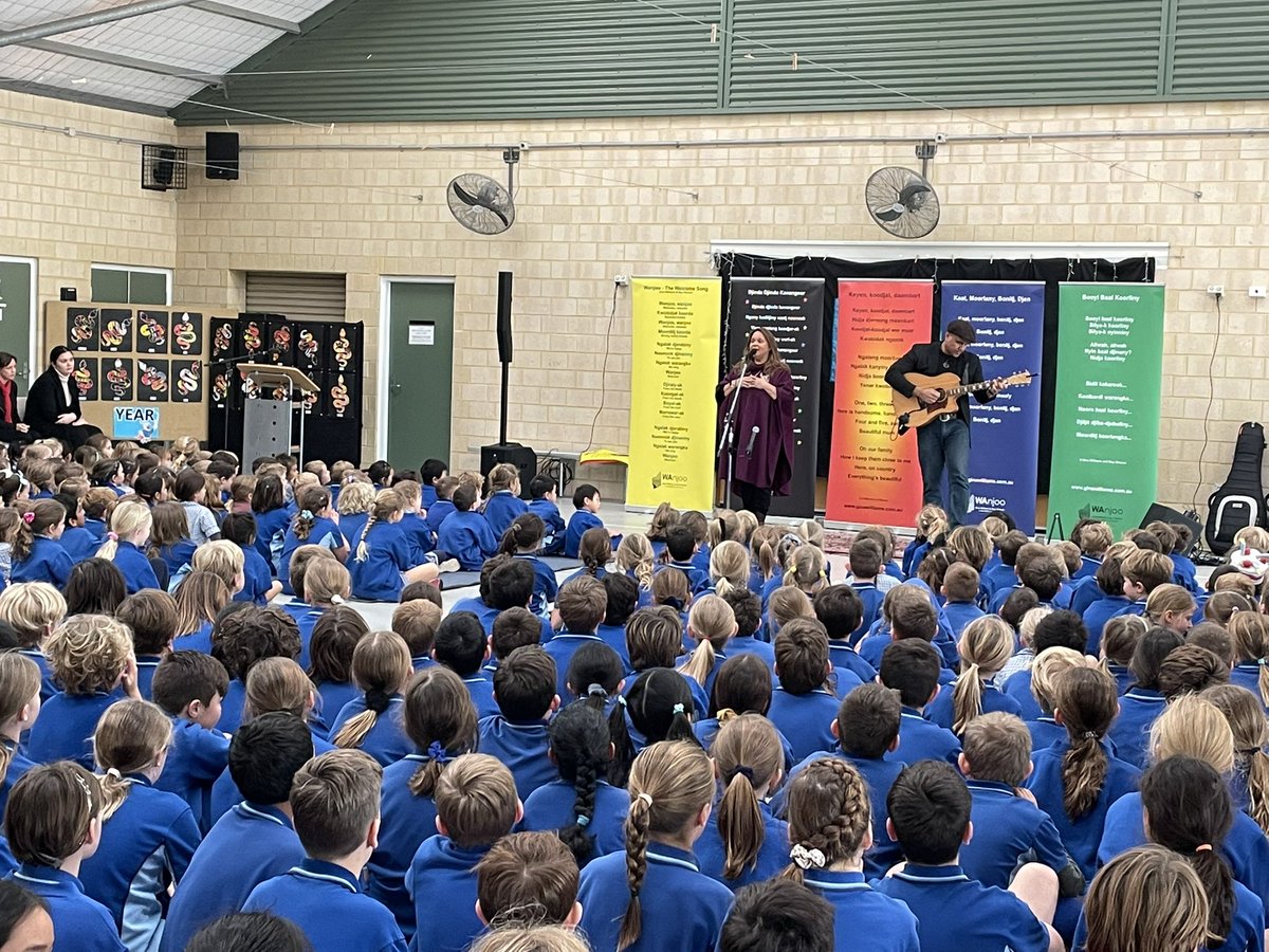 Without a doubt, the best incursion of my career. Gina &amp; Guy visited Karrinyup PS today. Sharing stories, songs, Noongar language &amp; humour. The kids sung Bindi Bindi &amp; Wanjoo together with Gina &amp; Guy bringing tears &amp; pride. Deadly &amp; solid. Proud Principal.