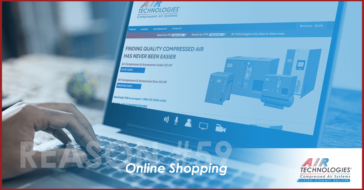 AirTechnologies's tweet photo. Game-changing compressed air solutions are only a click away! Shop Air Technologies® online store and browse through the highest quality 50 HP and under air compressors and accessories:
https://t.co/58S252Tmh6
#compressedair #airtechnologies https://t.co/st4rhIofC9