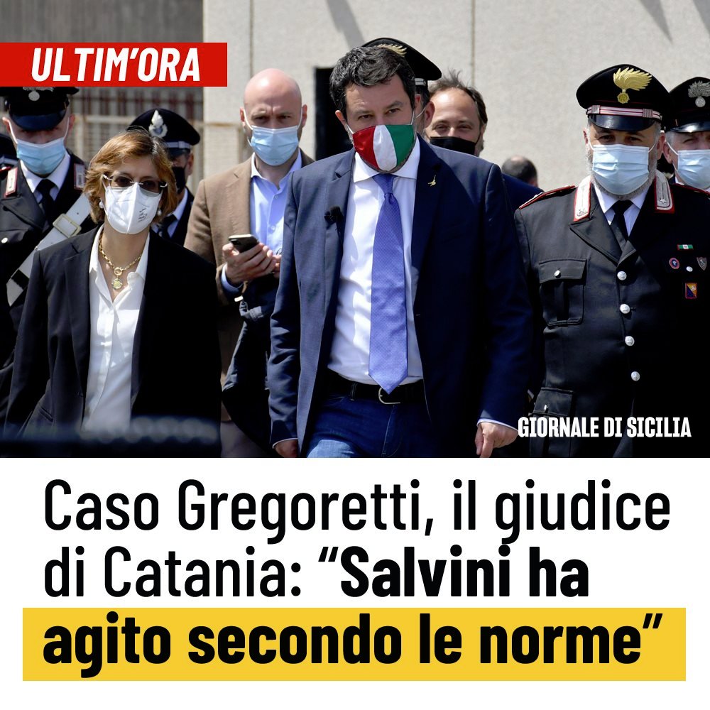 🔴 GREGORETTI: "#SALVINI HA AGITO SECONDO LE NORME"
Vedere riconosciuta la correttezza del mio operato alla guida del Viminale è fonte di grande soddisfazione.
Da Ministro ho difeso i confini come mi avevano chiesto gli italiani, e lo rifarò. 
Leggi: bit.ly/3AA96Jn
