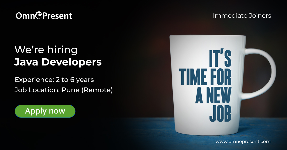 OmnePresent's tweet image. What language do you think in? If it's Java, we've got a job offer for you. Provided you have 2 to 6 years of experience and are willing to work remotely.
Read the JD carefully and apply here: bit.ly/2VNoD9B
#LowCodeExperts #javajobs #javadeveloperjobs #indiajobs