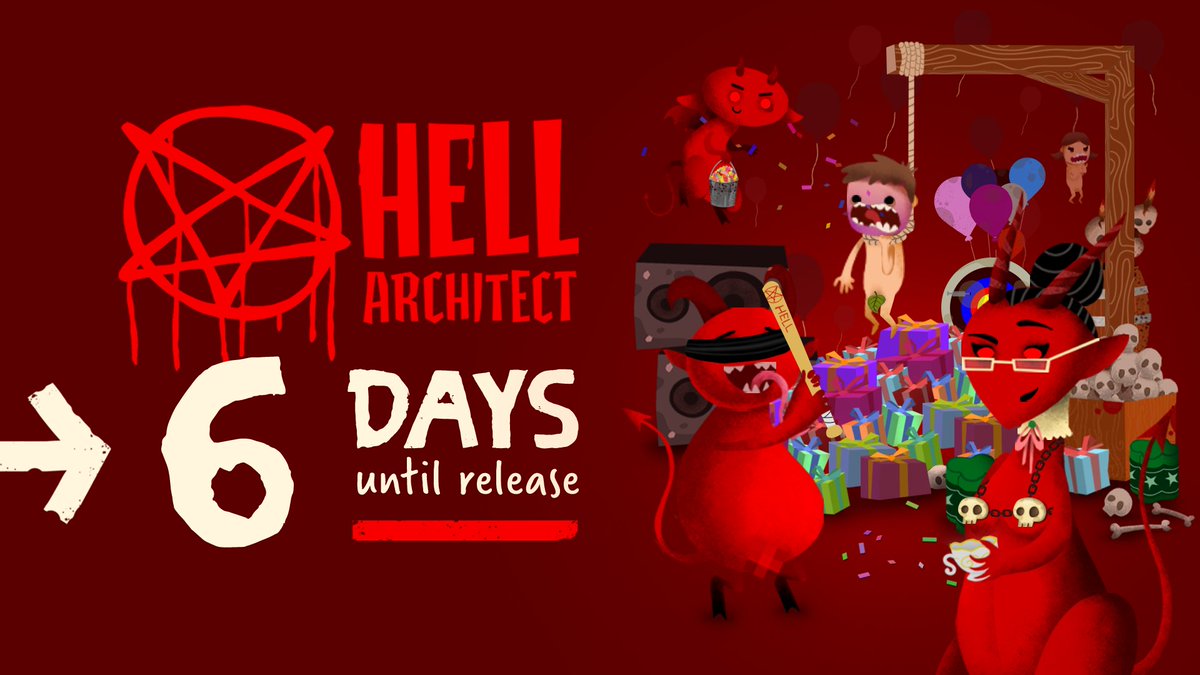 woodland_games's tweet photo. 6 is a very important number in our hellish world😈Only 6 days remain until the launch of #HellArchitect - during this time you can create your own #torturemachine in our #competition ➡ https://t.co/r3Ws3TZUA7
#gamingnews #contest #videogames #indiegames #game #pcgaming https://t.co/bkdK6vM1Kr