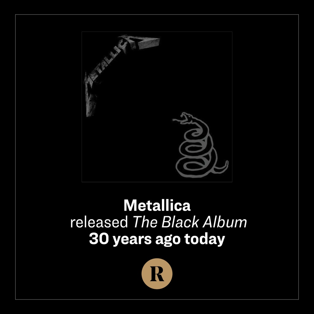 Revolvermag's tweet image. ⬛ Metallica's Black Album turns 30 today! When did you first hear it?

Get the new deluxe reissue of the Black Album and the all-star 'Blacklist' covers album here bit.ly/3AyWHFL