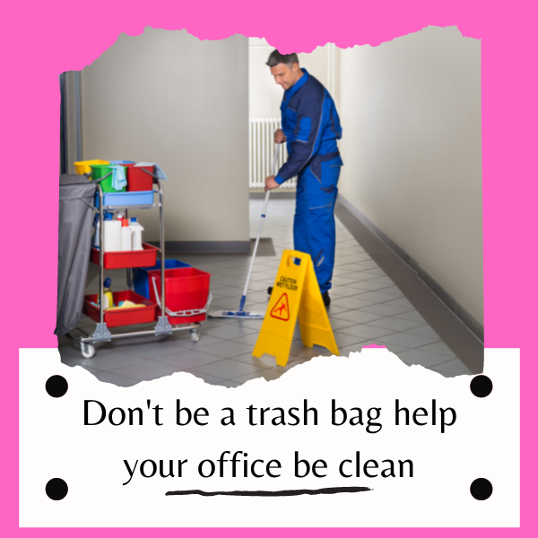 AccountCleaning's tweet photo. Don't be a trash bag help your office be clean! 🙌🙌🙏🙏
#Accountability #Cleaningoffice #Officebeclean #Trashbag
#CleaningProgram #Healthier #CleanerRestrooms
#Cleanerfloors #Clean #Health #Cleaner #cleanliness https://t.co/WmIzTFGfR7