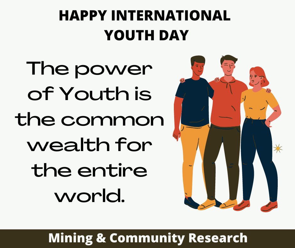 miningcr's tweet photo. Happy International #Youth Day !!! 

You can make a difference in your #community. #miningcr #InternationalYouthDay #Ghana https://t.co/XunzuZoBnJ