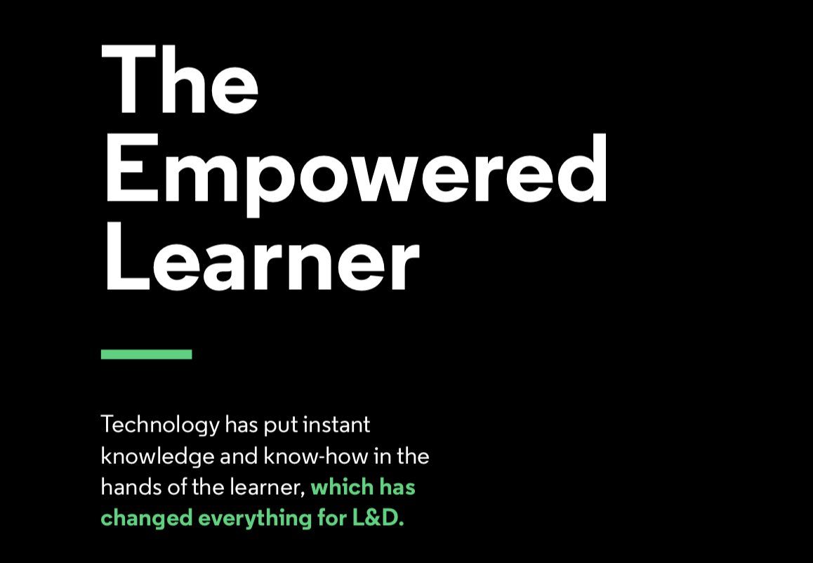 Employees want to learn from their colleagues and have fast, easy access to relevant information and know-how. Our white paper 'The Empowered Learner' looks at where #learning is headed and how to use #technology to support employees in the workflow: bit.ly/3fChzDZ