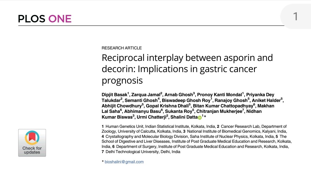 BISWADE26329340's tweet image. #1st_Publication
#PLOS_ONE 
#Gastric_Cancer_Research.
 Our study suggests that prevention of ASPN-TGFβ interaction or overexpression of DCN could serve as promising therapeutic strategies for GC patients.
journals.plos.org/plosone/articl…
Enjoy for the reading. 
Happy to take comments. 🙂
