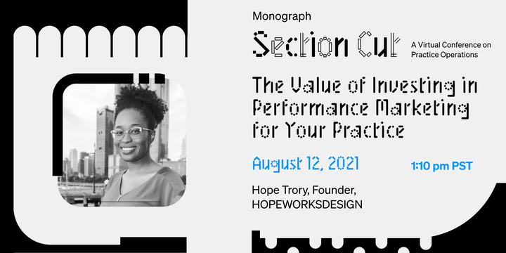 HopeworksDesign's tweet image. Today's the day! Will I see you there?

I'll be speaking on The Value of Investing in Performance Marketing for Your Practice at #SectionCut2021, an interactive virtual conference for #PracticeOperations presented by Monograph.
⁠
buff.ly/3BBKrpp
