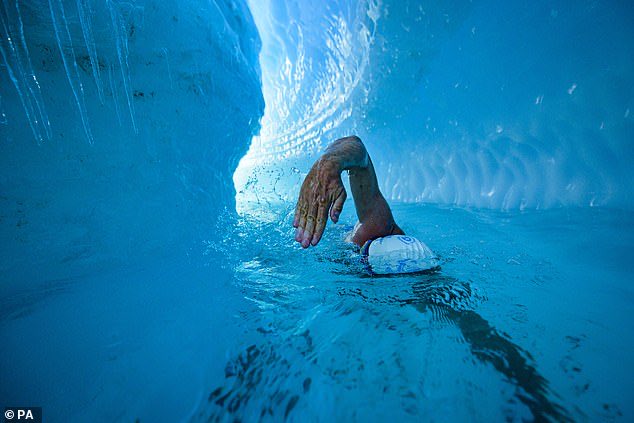 Swimming 10km in near freezing waters (over two weeks), requires a special type of courage. 

Godspeed, <a href="/LewisPugh/">Lewis Pugh</a>!