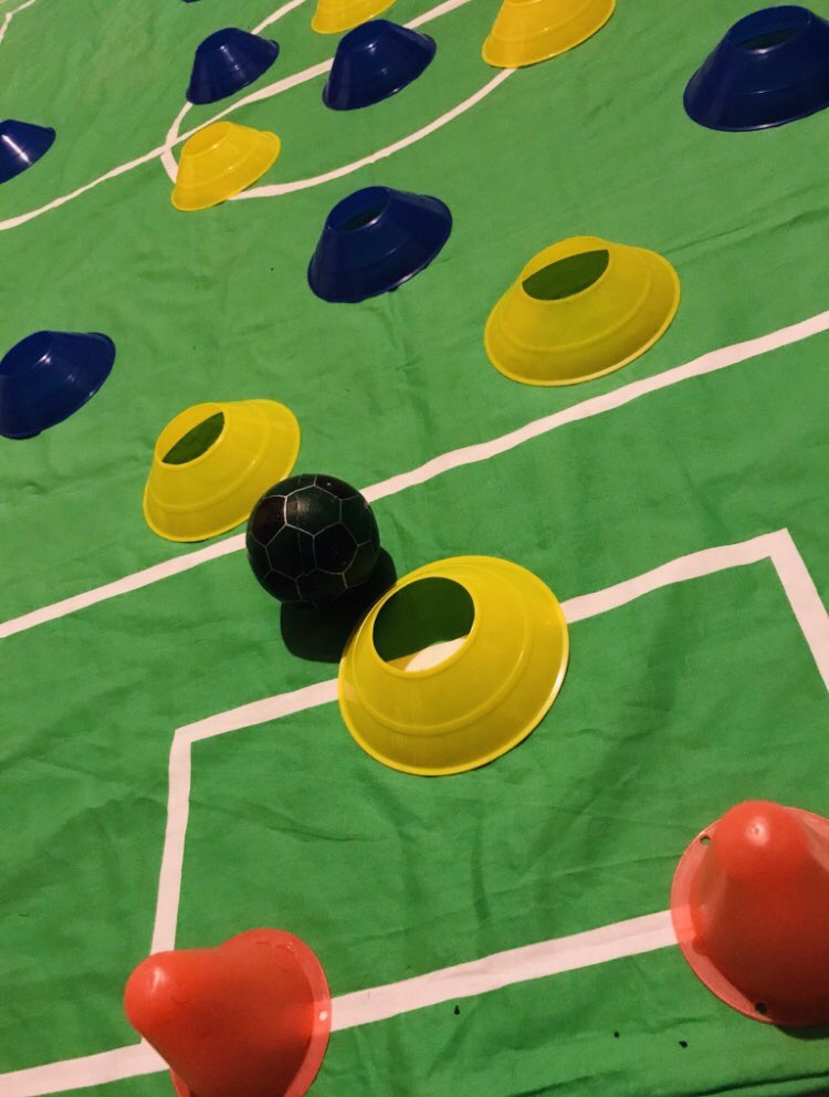 Matt_Jones7's tweet photo. If you are on a shoe-string budget you can find (in addition to Subbuteo of course) football rugs, mats or in my case a children’s duvet cover which serves the same purpose #MicroPitch... https://t.co/uGsnqe8aRS