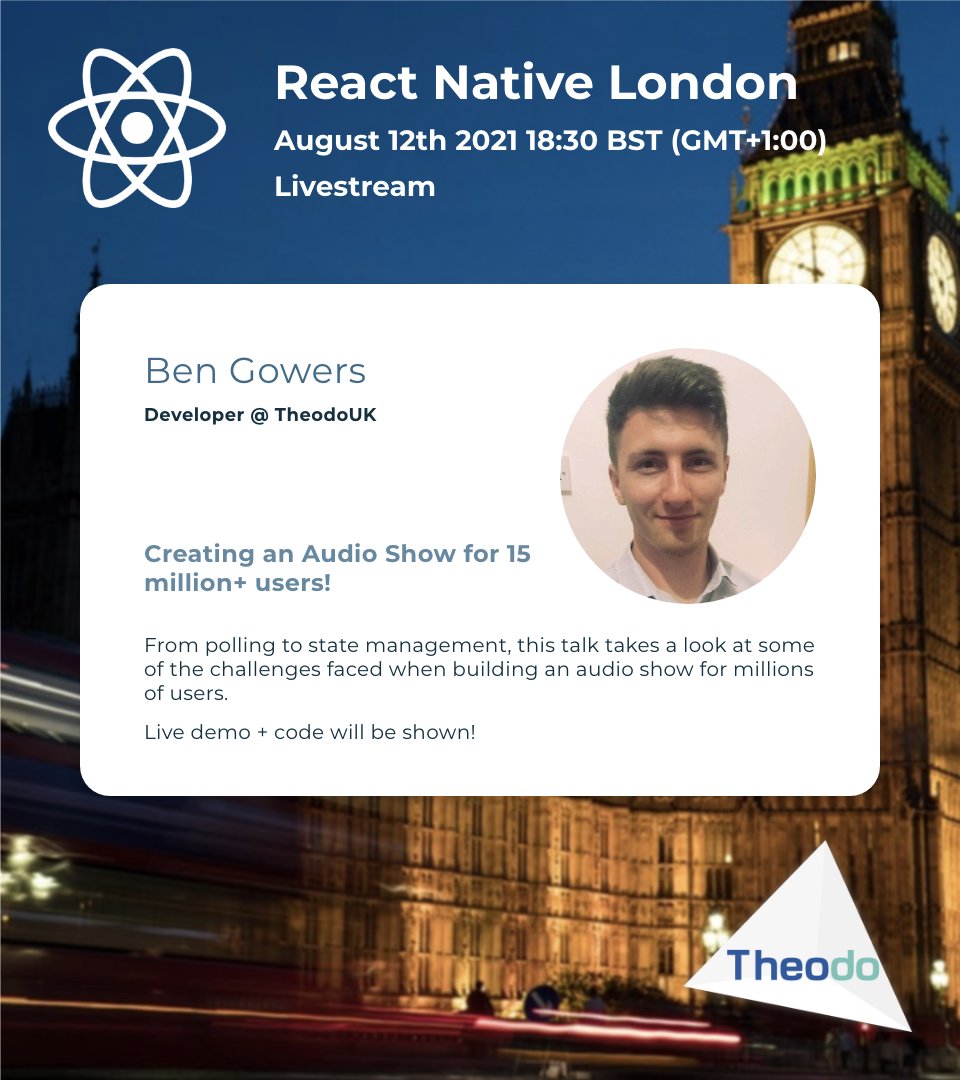 RNLConf's tweet photo. Something's happening today... It's the RN London meet-up!

Come and join at 6:30pm (BST) for some interesting talks by Valentin Nagacevschi (https://t.co/1PiXtcMx2u) and @bengowers!

Event details:
https://t.co/vAwiMFaC0X https://t.co/XjxbRppgU4